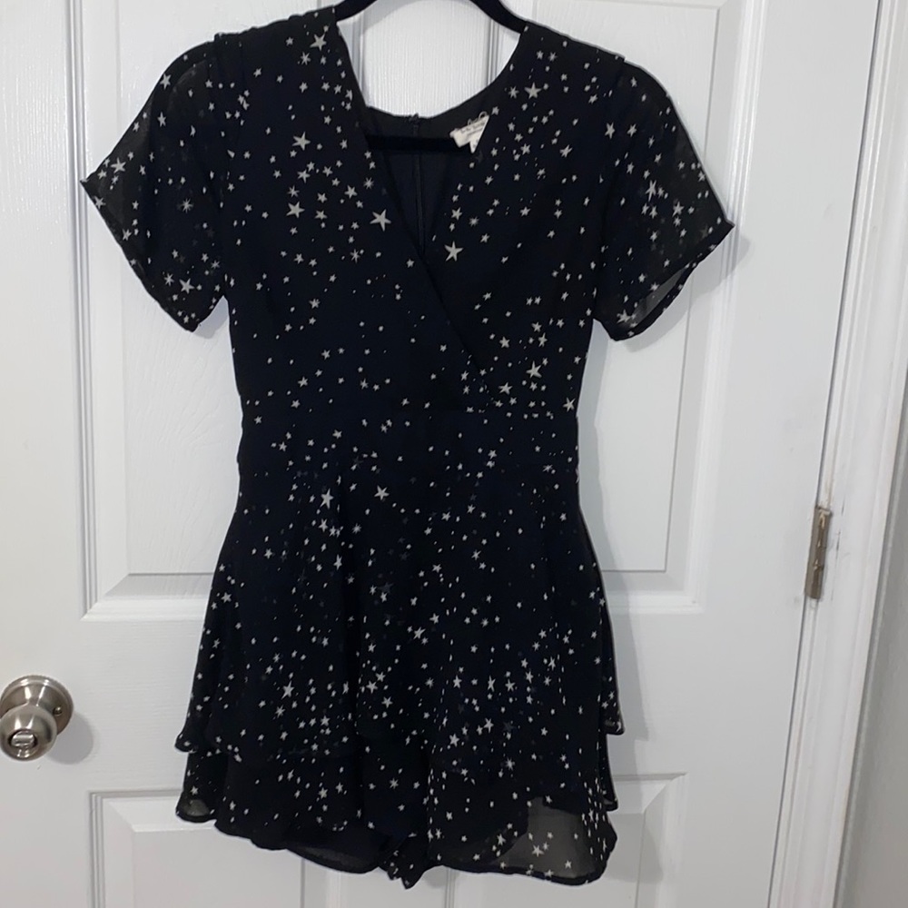 Star Printed Romper, S